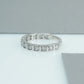 Round Cut Lab Grown Diamond  Half Wedding  Band