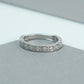 Round Cut Lab Grown Diamond  Half Wedding  Band