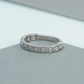 Round Cut Lab Grown Diamond  Half Wedding  Band
