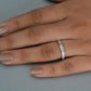 Round Cut Lab Grown Diamond  Half Wedding  Band