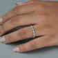 Round Diamond Infinity Wedding Band