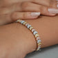 Round Diamond  Half Moon Shape Bracelet