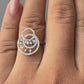 Round Cut Lab Grown Diamond Double Circle Ring