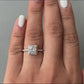 Princess Cut Halo Diamond Solitaire Accent Ring