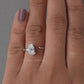 Oval Half Halo Open Cuff Wedding Ring