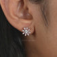 Pink Round Cut Flower Shape Earrings