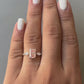 Three  Stone Pink  Radiant Diamond Ring
