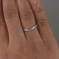 Round Diamond  Curved Wedding Band