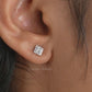 Princess Cut Halo Diamond  Stud Earrings