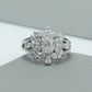 Step Cut Oval Cluster  Diamond Engagement  Ring