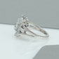 Step Cut Oval Cluster  Diamond Engagement  Ring