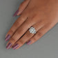 Step Cut Oval Cluster  Diamond Engagement  Ring
