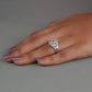 Step Cut Oval Cluster  Diamond Engagement  Ring