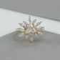Lotus Cut Cluster Diamond Engagement Ring