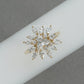 Lotus Cut Cluster Diamond Engagement Ring
