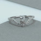 Heart Diamond  Carved Anniversary Band