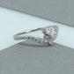 Heart Diamond  Carved Anniversary Band