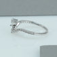 Heart Diamond  Carved Anniversary Band
