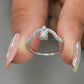Heart Diamond  Carved Anniversary Band