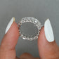 Emerald Diamond Full Eternity  Wedding Band