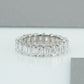 Emerald Diamond Full Eternity  Wedding Band