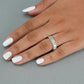 Emerald Diamond Full Eternity  Wedding Band