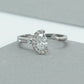 Oval Half Halo Open Cuff Wedding Ring