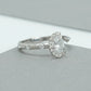 Oval Half Halo Open Cuff Wedding Ring