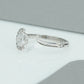 Oval Half Halo Open Cuff Wedding Ring