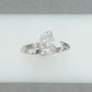 Oval Half Halo Open Cuff Wedding Ring