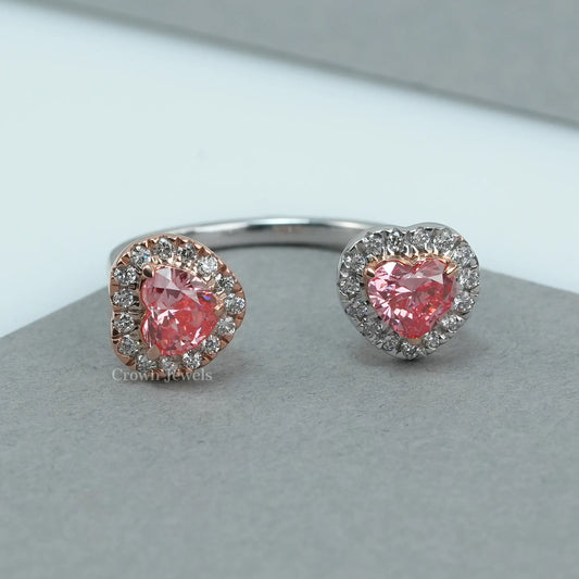 Pink Heart Cut Toi Moi Diamond Ring