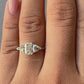 Radiant  Cut Three Stone Diamond Ring