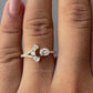 Oval Diamond Open Cuff Danity Ring