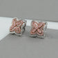 Round Cluster Diamond Stud Earrings