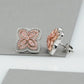 Round Cluster Diamond Stud Earrings