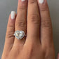 Heart Cut Lab Grown Halo Diamond Ring