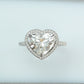 Heart Cut Lab Grown Halo Diamond Ring