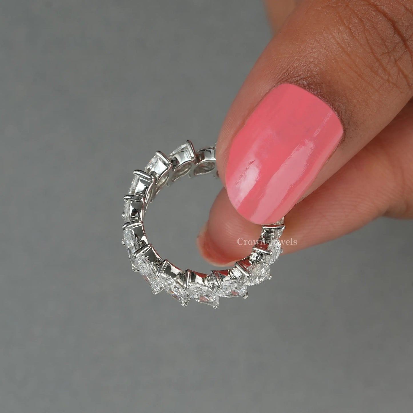 Marquise Diamond Full Eternity Wedding Band