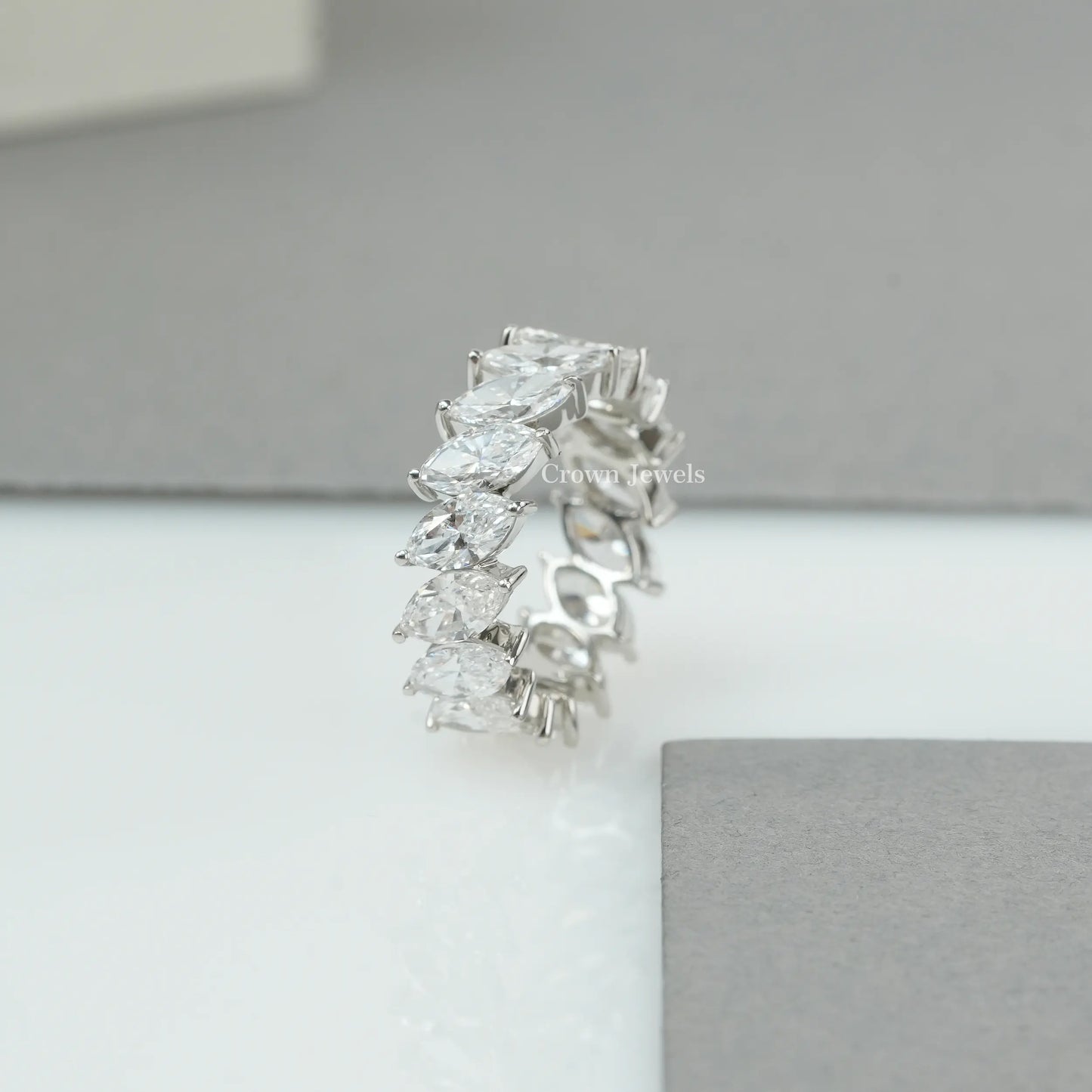 Marquise Diamond Full Eternity Wedding Band