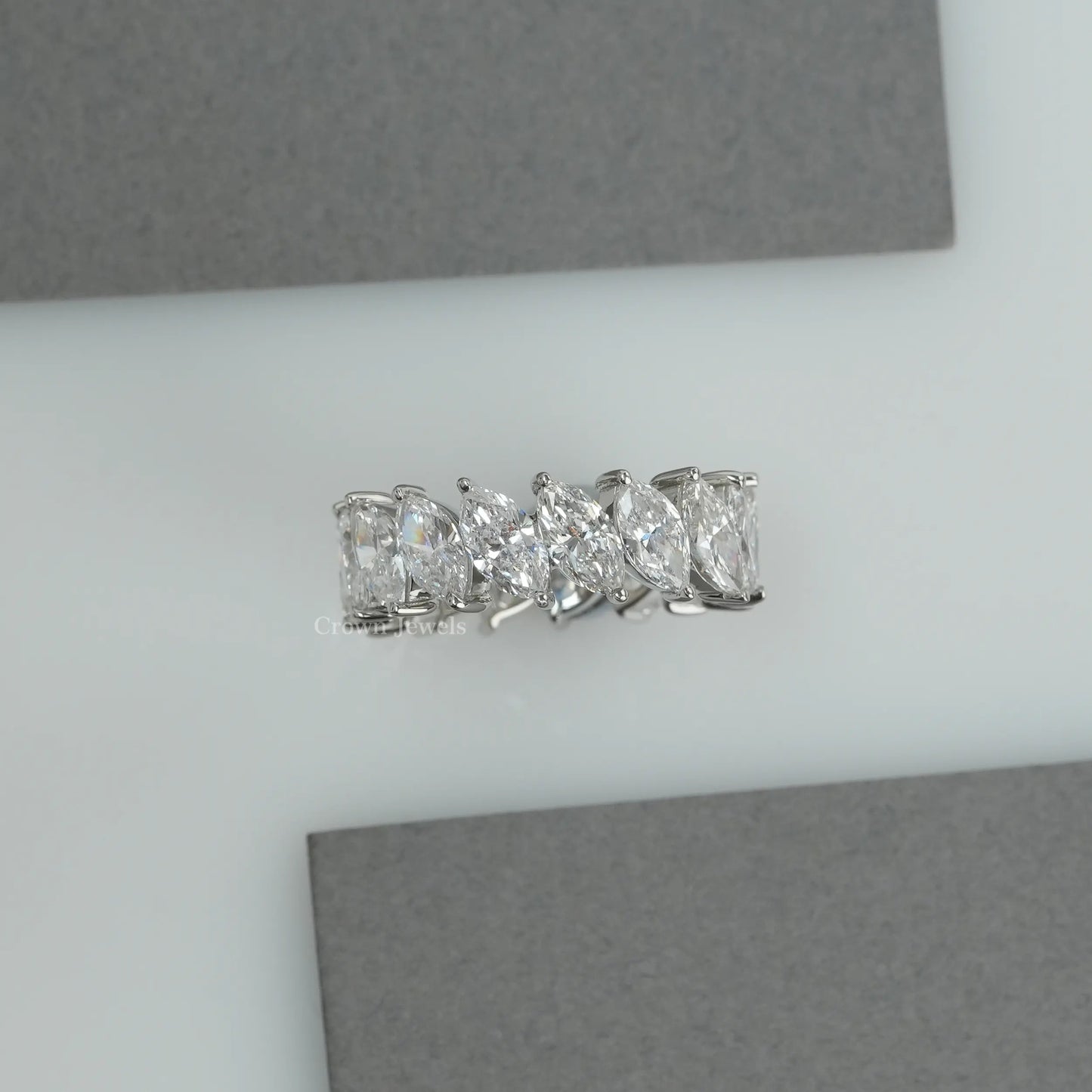 Marquise Diamond Full Eternity Wedding Band