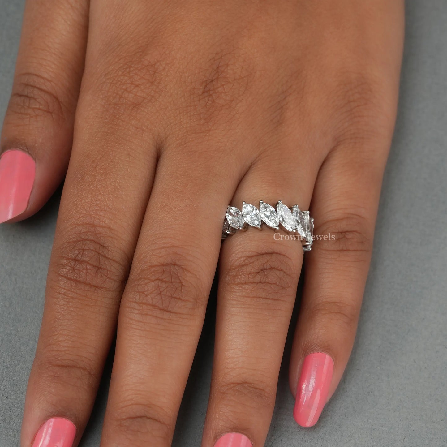 Marquise Diamond Full Eternity Wedding Band