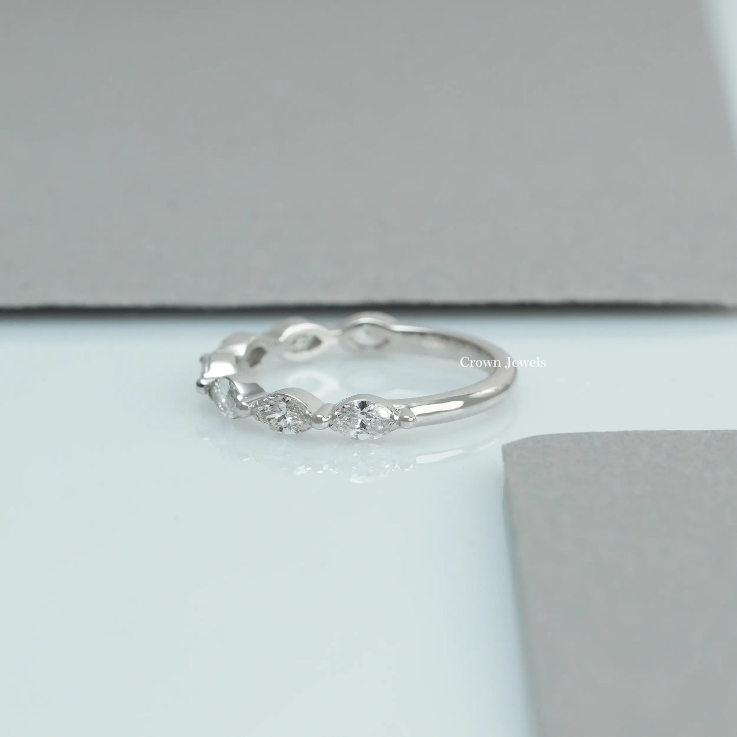 Marquise Diamond East West Setting Dainty Ring
