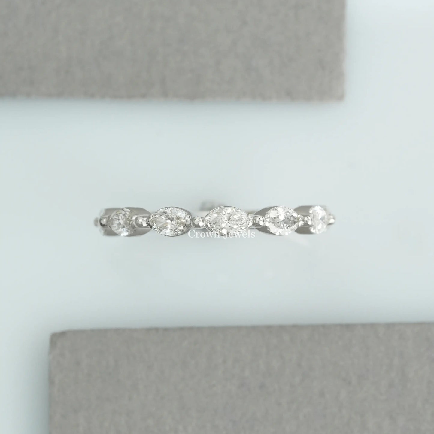 Marquise Diamond East West Setting Dainty Ring