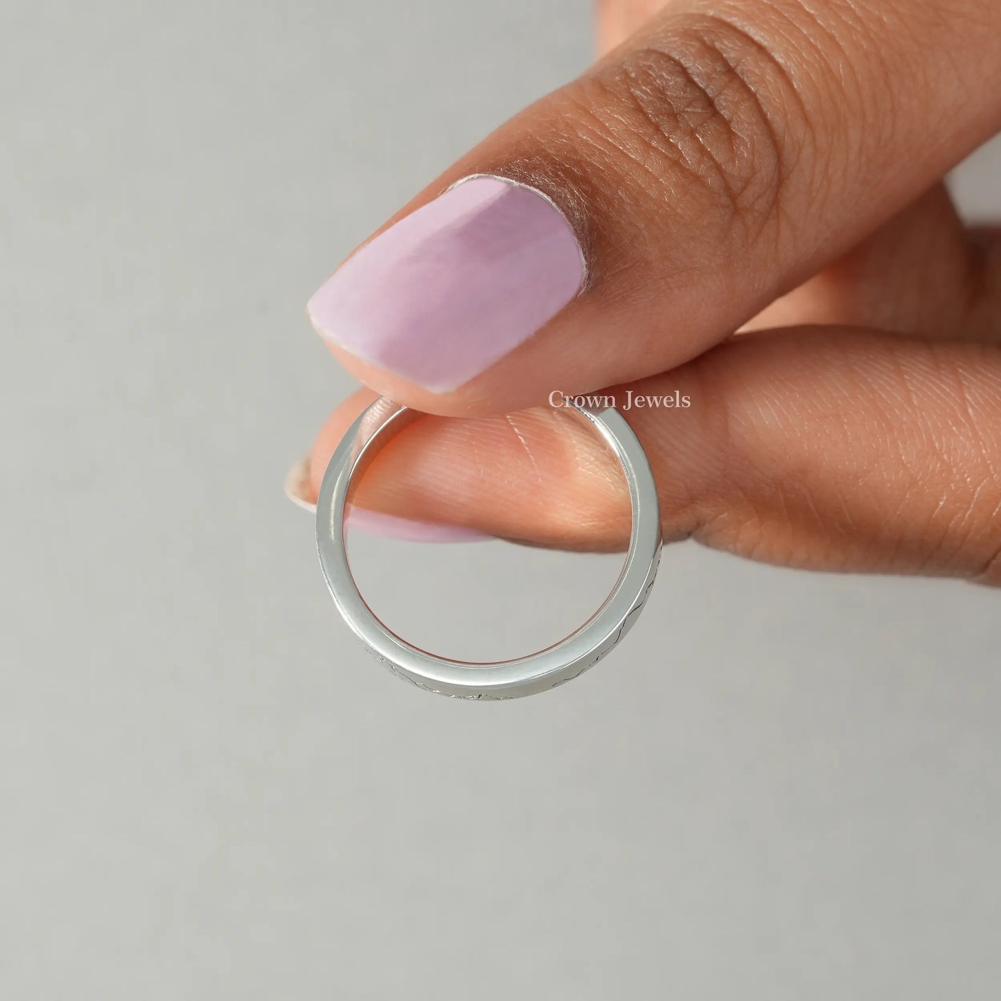 Mountain Pattern Unisex Wedding Band