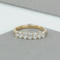 Oval Cut Half Eternity Wedding Band