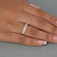 Oval Cut Half Eternity Wedding Band