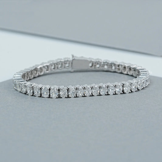 Oval Lab Grown Diamond Tennis Bracelet