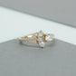 Oval Diamond Open Cuff Danity Ring