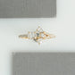 Oval Diamond Open Cuff Danity Ring