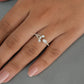 Oval Diamond Open Cuff Danity Ring